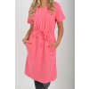 Malinové bavlněné šaty ES5331