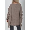 Hnědý oversize svetr ES5465