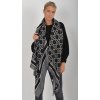 Černý vzorovaný šátek ES5532