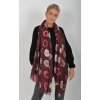 Vínový vzorovaný šátek ES5540