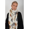 Smetanový vzorovaný šátek ES5541