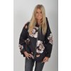 Černá vzorovaná bunda ES5604