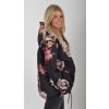 Černá vzorovaná bunda ES5604