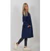Tmavě modré manšestrové šaty ES5608