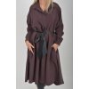 Tmavě hnědé šaty ES5701