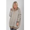 Hnědo-bílý svetr ES5707