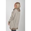 Hnědo-bílý svetr ES5707