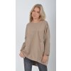 Světle hnědé oversize tričko ES5713