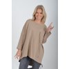 Světle hnědé oversize tričko ES5713