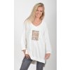 Krémově bílá oversize mikina ES5732