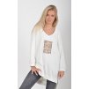 Krémově bílá oversize mikina ES5732