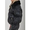 Lesklá černá bunda ES5762