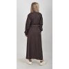 Tmavě hnědé elegantní šaty ES5778