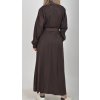 Tmavě hnědé elegantní šaty ES5778