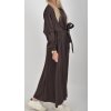 Tmavě hnědé elegantní šaty ES5778