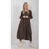 Čokoládové manšestrové šaty ES5858