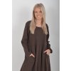 Čokoládové manšestrové šaty ES5858
