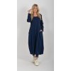 Tmavě modré manšestrové šaty ES5861