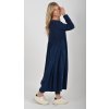 Tmavě modré manšestrové šaty ES5861