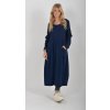 Tmavě modré manšestrové šaty ES5861