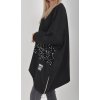 Černá mikinová tunika ES5921