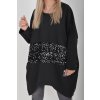 Černá mikinová tunika ES5921