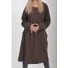 Čokoládové manšestrové šaty ES5977