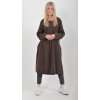 Čokoládové manšestrové šaty ES5977