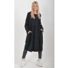 Černé manšestrové šaty ES5978