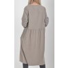 Světle šedé manšestrové šaty ES5979