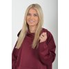 Bordó prodloužená mikina ES5982