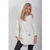 Bílá prodloužená mikina ES5986