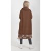 Čokoládové mikinové šaty ES6007