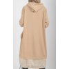 Béžové mikinové šaty ES6008