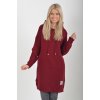 Prodloužený vínový svetr ES6015
