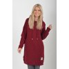 Prodloužený vínový svetr ES6015