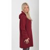 Prodloužený vínový svetr ES6015