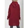 Prodloužený vínový svetr ES6015
