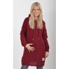 Prodloužený vínový svetr ES6015