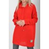 Prodloužený červený svetr ES6017