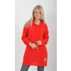 Prodloužený červený svetr ES6017