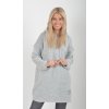 Prodloužený šedý svetr ES6018