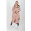 Starorůžová maxi mikina ES6041