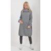 Šedé pletené šaty ES6046