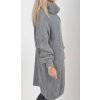 Šedé pletené šaty ES6046