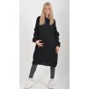 Černé pletené šaty ES6047