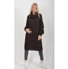 Čokoládové pletené šaty ES6049