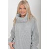 Světle šedé pletené šaty ES6050