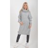 Světle šedé pletené šaty ES6050
