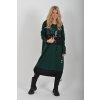 Lahvově zelené mikinové šaty ES6064